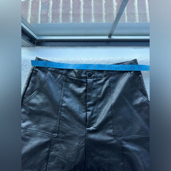 Princess Polly Encore Faux Leather High Rise Pants Black Size 8 - Picture 9 of 15